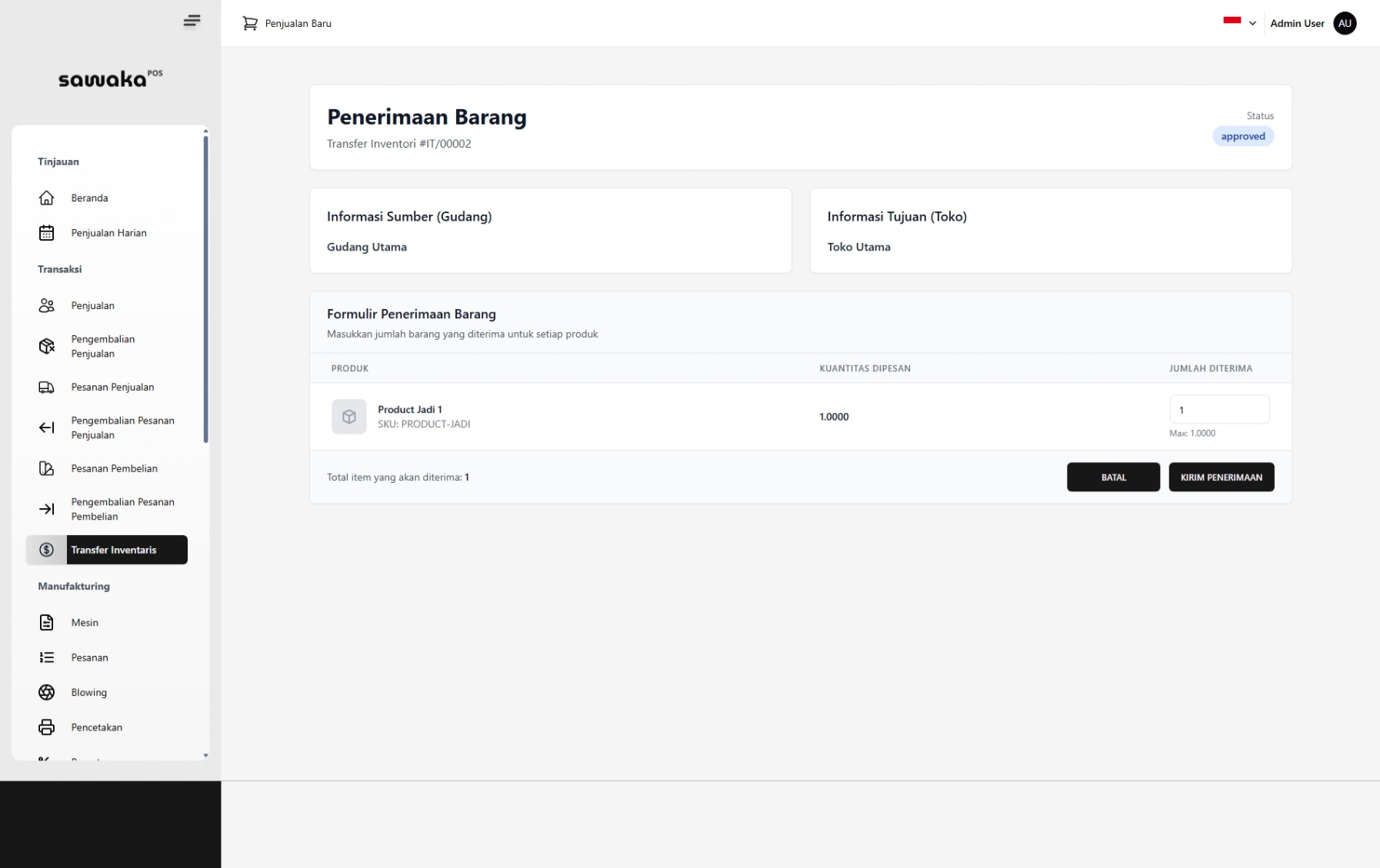 Halaman Penerimaan Halaman Penerimaan