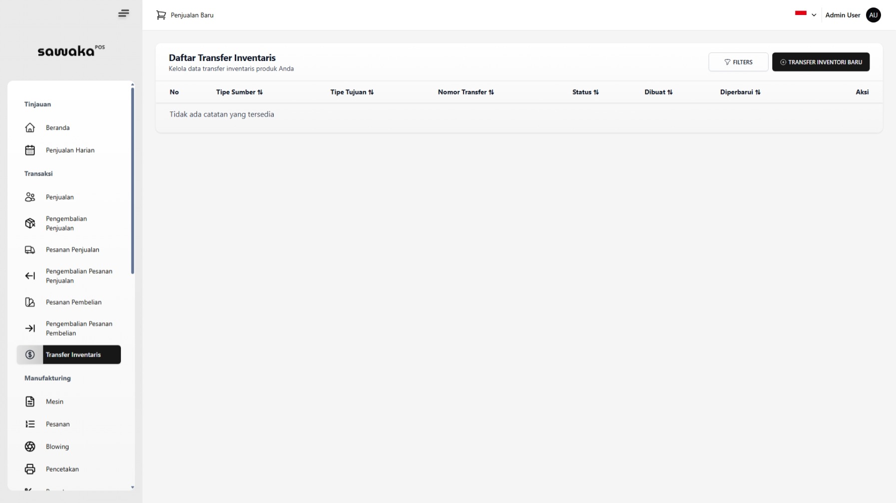 Daftar Transfer Inventaris Daftar Transfer Inventaris